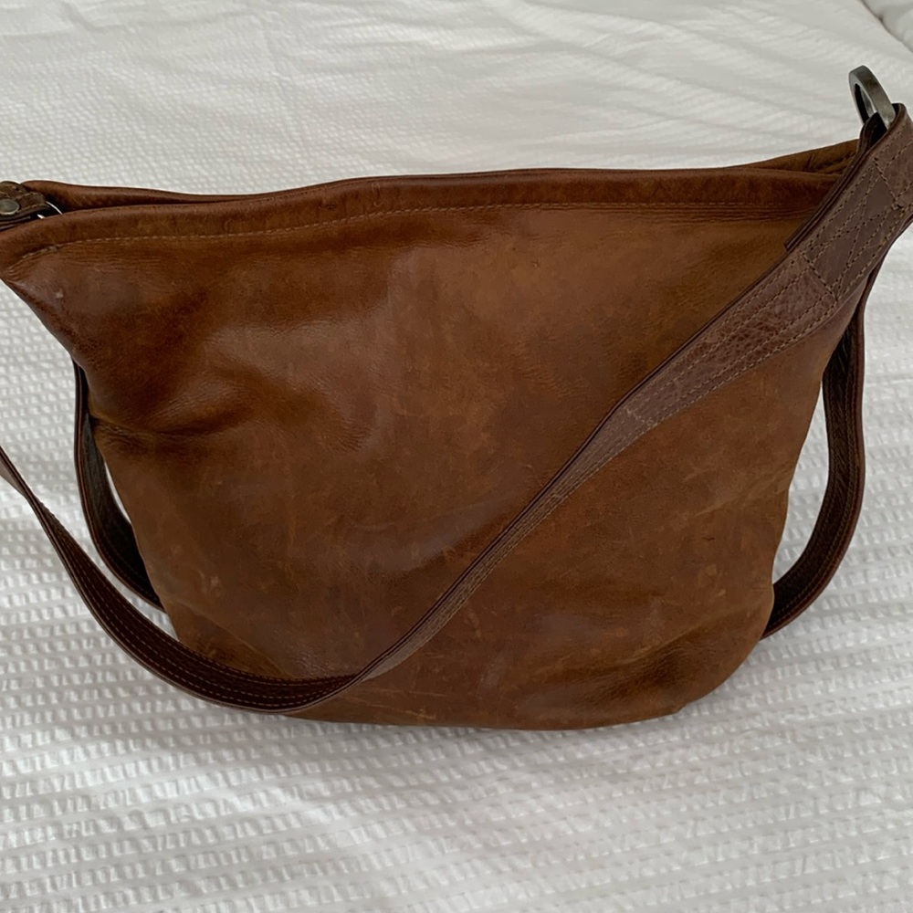 Rough and Tumble brown leather shoulder bag